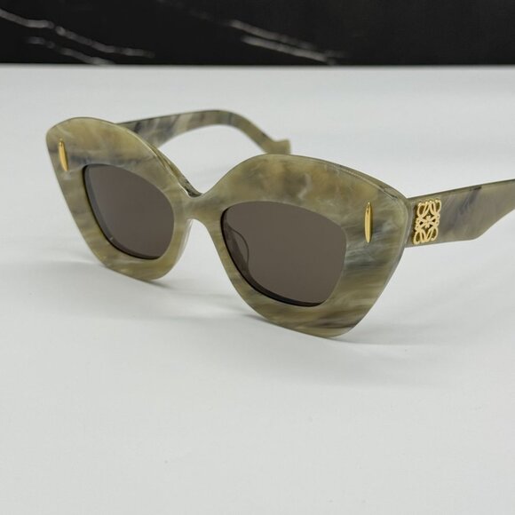 NEW LW40127I 60E LOEWE SUNGLASSES WOMEN GREEN CAT EYE EYEWEAR LOEWE main image 8